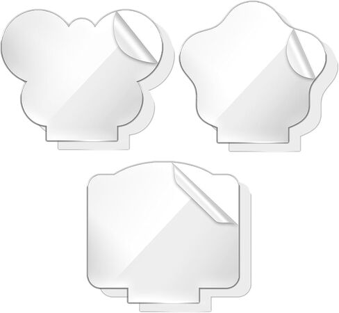 6 قطع من ألواح الأكريليك الشفافة المصنوعة من الزجاج البلاستيكي، أشكال مختلفة بسمك 0.08 بوصة/ 2 مم، لوحة شفافة بسمك 2 مم، لعلامات قاعدة إضاءة LED DIY لمشاريع العرض اليدوية in Kuwait