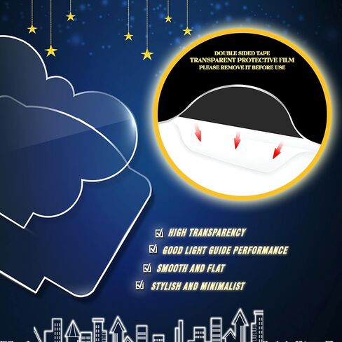 6 قطع من ألواح الأكريليك الشفافة المصنوعة من الزجاج البلاستيكي، أشكال مختلفة بسمك 0.08 بوصة/ 2 مم، لوحة شفافة بسمك 2 مم، لعلامات قاعدة إضاءة LED DIY لمشاريع العرض اليدوية in Kuwait