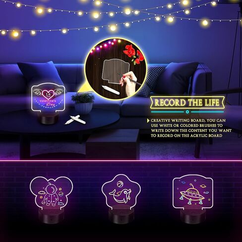 6 قطع من ألواح الأكريليك الشفافة المصنوعة من الزجاج البلاستيكي، أشكال مختلفة بسمك 0.08 بوصة/ 2 مم، لوحة شفافة بسمك 2 مم، لعلامات قاعدة إضاءة LED DIY لمشاريع العرض اليدوية in Kuwait