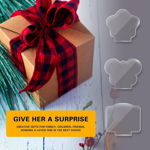 6 قطع من ألواح الأكريليك الشفافة المصنوعة من الزجاج البلاستيكي، أشكال مختلفة بسمك 0.08 بوصة/ 2 مم، لوحة شفافة بسمك 2 مم، لعلامات قاعدة إضاءة LED DIY لمشاريع العرض اليدوية in Kuwait