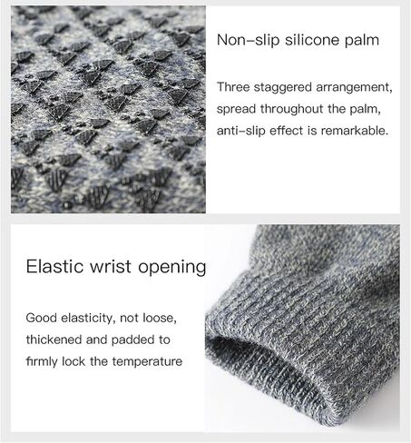 Men's Women's Winter Gloves Finger Touch Screen Knit Lined Fleece Stretch Wrist Gloves in Saudi Arabia