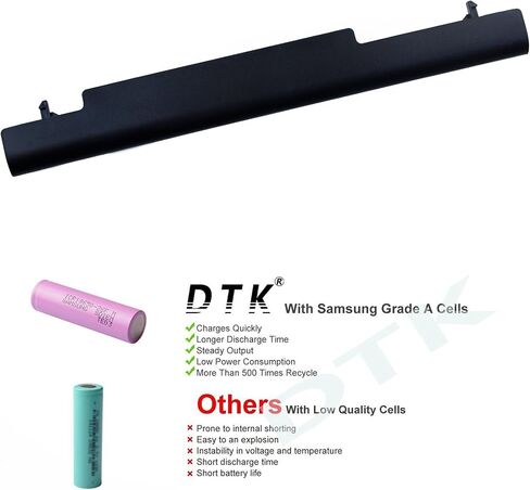DTK 15V 2200mAh Laptop Battery Replacement for ASUS A46 A56 E46 K46 K56 R405 R505 R550 S40 S46 S505 S550 S56 U48 U58 V550 (P/N A31-K56 A32-K56 A41-K56 A42-K56) in Saudi Arabia