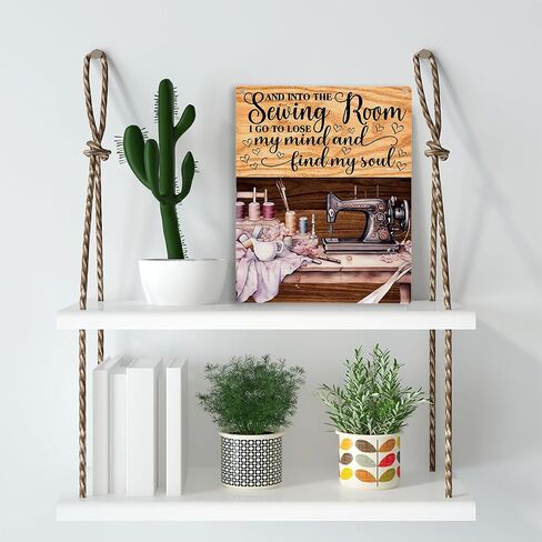 Retro Sewing Supplies Home Decor Wall Decor Sewing Accessories Wall Art Rustic Wooden Hanging Sign Quilting Supplies for Quilters Sewers Sewing Lovers Office Wall bedroom Sewing Room Living Room Decor in Kuwait