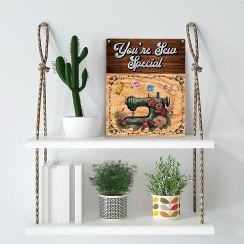 Retro Sewing Supplies Home Decor Wall Decor Sewing Accessories Wall Art Rustic Wooden Hanging Sign Quilting Supplies for Quilters Sewers Sewing Lovers Office Wall bedroom Sewing Room Living Room Decor in Kuwait