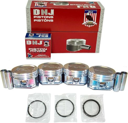 DNJ PRK1122 مجموعة المكبس والحلقة لـ 1996-2002 دودج جيب شيروكي داكوتا رانجلر 2.5L L4 OHV 8V مستنشق بشكل طبيعي in Saudi Arabia