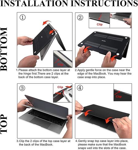 5 in 1 Compatible with MacBook Air 13 inch case 2020 2021 2022 M1 A2337 A2179 A1932,Hard Shell Case&Keyboard Cover&Screen Film for Mac Air 13 with Touch ID (2018-2022),One Line One World in Saudi Arabia