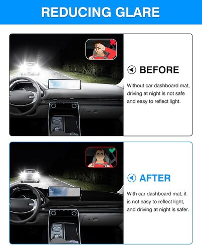 Autorder Dashboard Cover Mat for 2021 2022 2023 2024 Genesis GV80 Accessories Dash Cover Flannel Dash Mat Sunshade Glare UV Rays Protector (with Hud) in Kuwait
