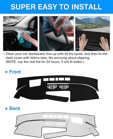 Autorder Dashboard Cover Mat for 2021 2022 2023 2024 Genesis GV80 Accessories Dash Cover Flannel Dash Mat Sunshade Glare UV Rays Protector (with Hud) in Kuwait