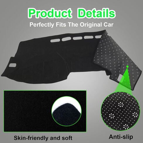 Interior Dashboard Cover Custom Compatible with Toyota Corolla 2009-2013, Dash Cover Mat Nonslip Fit for Toyota Corolla 2009 2010 2011 2012 2013 Dash Mat Protector Sunshade No Glare-Black in Saudi Arabia