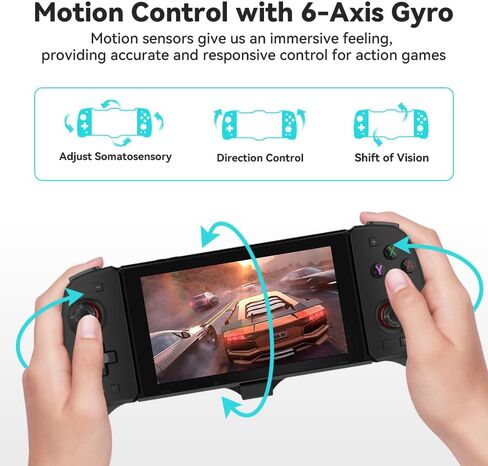 Switch Controller for Switch/OLED, One-Piece Joypad Controller Replacement for Switch Pro Controller, Switch Controllers Remote with Adjustable TURBO and Dual Motor Vibration (black) in Saudi Arabia