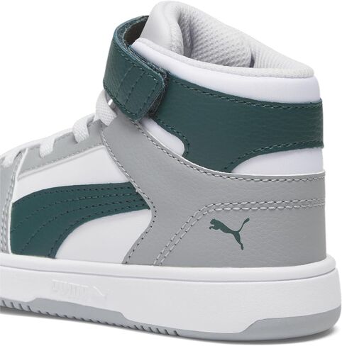 PUMA Rebound Layup خطاف وحلقة من الجلد الصناعي (للأطفال الصغار) بوما أبيض/ملكيت/رمادي متوسط ​​رائع 13.5 Little Kid M in Saudi Arabia