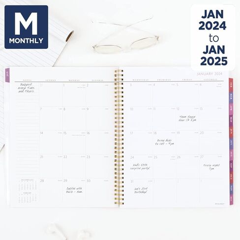 مخطط AT-A-GLANCE 2024 الأسبوعي والشهري، 8-1/2 بوصة × 11 بوصة، كبير، شارة، بلاط للأشعة فوق البنفسجية (1675T-905-24) in Kuwait