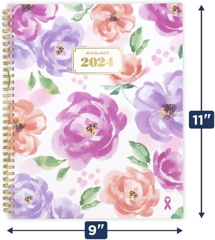 مخطط AT-A-GLANCE 2024 الأسبوعي والشهري، 8-1/2 بوصة × 11 بوصة، كبير، شارة، بلاط للأشعة فوق البنفسجية (1675T-905-24) in Kuwait