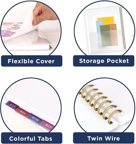 مخطط AT-A-GLANCE 2024 الأسبوعي والشهري، 8-1/2 بوصة × 11 بوصة، كبير، شارة، بلاط للأشعة فوق البنفسجية (1675T-905-24) in Kuwait