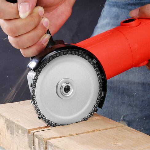 Chain Saw Disc 5 Inch Cutting Blade Wood Carving Disc for 7/8 Inch Center Hole Angle Grinder Accessory Woodcarving Saw Blade Sculpting, Shaping and Cutting Wheel with Teeth 125 mm in Saudi Arabia