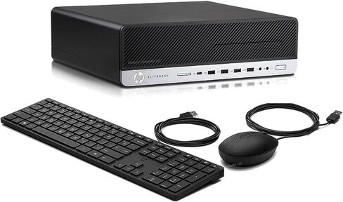 كمبيوتر HP EliteDesk 800 G5 SFF كمبيوتر مكتبي Intel Core i5-9600 3.1 جيجا هرتز حتى 4.9 جيجا هرتز 16 جيجا بايت DDR4 RAM 256 جيجا بايت SSD، واي فاي، لوحة مفاتيح وماوس، DVD، Intel UHD Graphics 630، DisplayPort، Windows 11 (متجدد) in Saudi Arabia