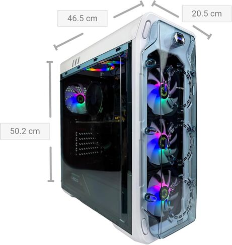 ABYS LUX Pre-Build Nvidia Gaming PC (Intel Cord i7 CPU Up to 3.9GHz, 16GB, GTX 1070 8GB, 256GB SSD, 1TB HDD, HDMI, WiFi, Windows 10, English/Spanish/French), Graphic Designer, Video Editing Computer in Saudi Arabia