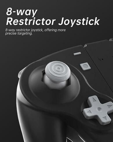 DOYOKY Hall Effect Joypad Retro Gamecube Style Wireless Controller for Switch/Switch OLED, Switch Controllers with Hall Effect Joystick/Replaceable Thumbsticks/Map Button/Turbo/6-Axis/Vibration(Black) in Saudi Arabia