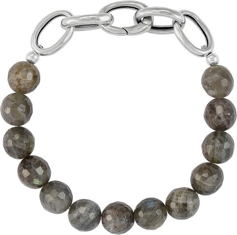 Silpada 'Upon Reflection' Sterling Silver Labradorite Bead Bracelet, 6.5" in Saudi Arabia