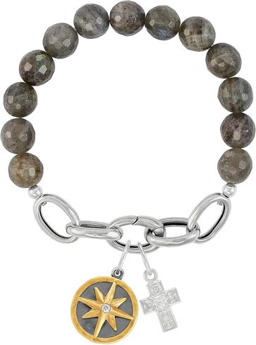 Silpada 'Upon Reflection' Sterling Silver Labradorite Bead Bracelet, 6.5" in Saudi Arabia