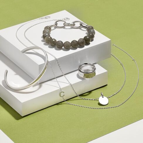 Silpada 'Upon Reflection' Sterling Silver Labradorite Bead Bracelet, 6.5" in Saudi Arabia