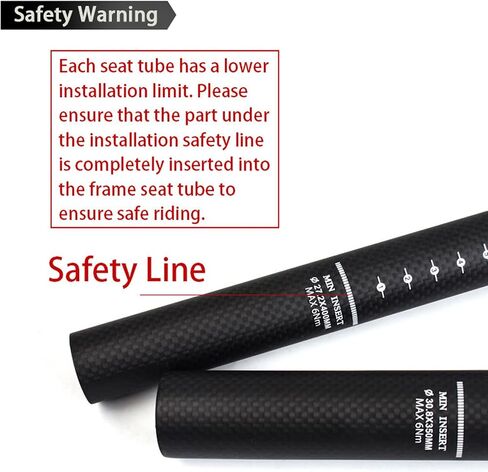 BUCKLOS Carbon Bike Seatpost 27.2 30.8 31.6 x 350mm 400mm, Mountain Bike Road Bicycle Seat Post 3K Carbon Fiber Adjustable Ultra-Light, Suitable for MTB BMX Gravel, Hybrid, and E-Bikes Urban in Saudi Arabia