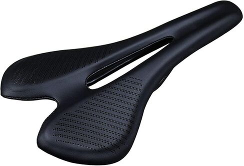 Bike Seat Lightweight Carbon Fiber Bicycle Saddle Cushion with Leather Cover for Road Bike and Mountain Bike Unisex in Saudi Arabia