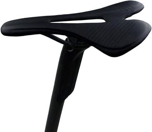 Bike Seat Lightweight Carbon Fiber Bicycle Saddle Cushion with Leather Cover for Road Bike and Mountain Bike Unisex in Saudi Arabia