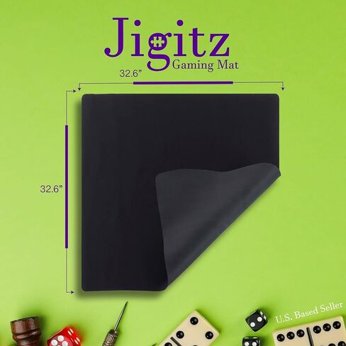 Table Game Mat - Board Game Table Cover Mat, Playing Card Poker Games Square Table Mat 32.6in x 32.6in in Kuwait