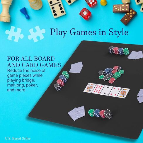 Table Game Mat - Board Game Table Cover Mat, Playing Card Poker Games Square Table Mat 32.6in x 32.6in in Kuwait
