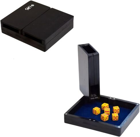 برج النرد وصينية | أسود مع بطانة زرقاء مخملية | اكسسوارات دي اند دي | علبة النرد DND | بكرة النرد | برج النرد المحمول | صندوق النرد | الزنزانات والتنينات وRPG in Kuwait