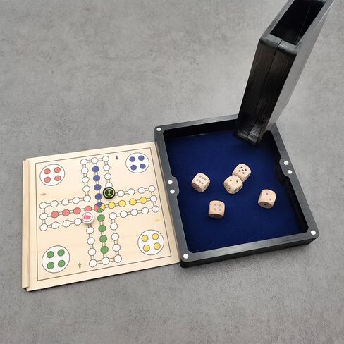 برج النرد وصينية | أسود مع بطانة زرقاء مخملية | اكسسوارات دي اند دي | علبة النرد DND | بكرة النرد | برج النرد المحمول | صندوق النرد | الزنزانات والتنينات وRPG in Kuwait