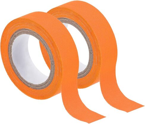 شريط قماشي من uxcell 2Rolls Neon Gaffers، مقاس 0.6 بوصة × 16.5 قدم يتوهج في الظلام، شريط لاصق فلورسنت أسود خفيف لتزيين المنزل للحفلات، برتقالي in Kuwait