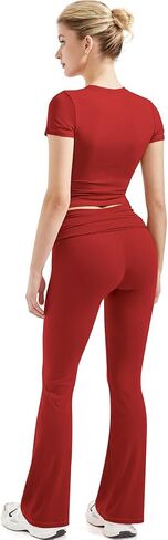 SUUKSESS Women 2 Piece Lounge Sets Going Out Y2K Foldover Pants Matching Pajamas in Saudi Arabia