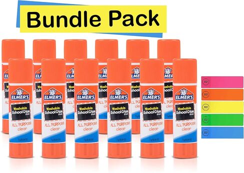 Elmers Glue Sticks, 0.24 Ounce - Glue Sticks Bulk 12 Count, White Glue Stick, Clear,White in Saudi Arabia