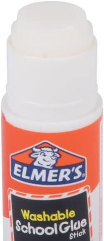 أعواد غراء إلمرز، 0.24 أونصة - مجموعة أعواد غراء عدد 12، عصا غراء بيضاء، شفافة، بيضاء in Kuwait