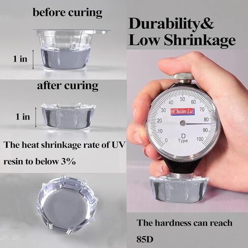 راتنج كريستالي للأشعة فوق البنفسجية من النوع الصلب الشفاف، راتنج إيبوكسي معالج بالأشعة فوق البنفسجية، راتنج شفاف سريع المعالجة بالطاقة الشمسية لقالب الراتنج، وصناعة المجوهرات، والصب والطلاء، 500 جرام in Kuwait