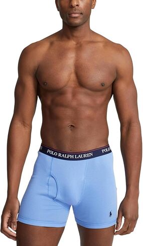 Polo Ralph Lauren 3-Pack Classic Fit Boxer Briefs Harbor Island Blue/Deco Swimmers Print/New Carmine SM in Saudi Arabia