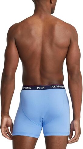 Polo Ralph Lauren 3-Pack Classic Fit Boxer Briefs Harbor Island Blue/Deco Swimmers Print/New Carmine SM in Saudi Arabia