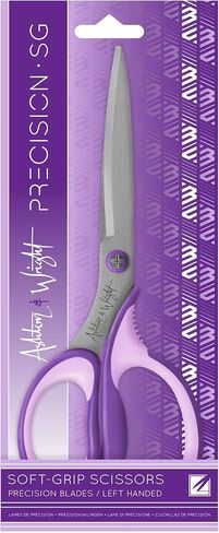 Ashton and Wright - Precision SG - Soft Grip Scissors for Office, Home, Kitchen, and Craft - 210mm / 8" - Steel Blades (Purple, Left Handed) in Saudi Arabia