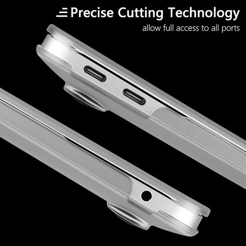 Case for MacBook Air 13" M1 2021 2020 2019 2018 Released A2337/A2179/A1932, Anti-Fingerprint Hard Shell Case with Keyboard Cover & Trackpad Protector & Webcam Cover, Transparent in Saudi Arabia