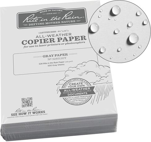 Rite in the Rain Weatherproof Laser Printer Paper, 8.5" x 11", 32# Tan Colored Printer Paper, 500 Sheet Pack (No. 328511T) in Saudi Arabia