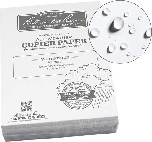Rite in the Rain Weatherproof Laser Printer Paper, 8.5" x 11", 32# Tan Colored Printer Paper, 500 Sheet Pack (No. 328511T) in Saudi Arabia