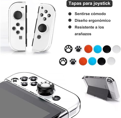مجموعة ملحقات لجهاز Nintendo Switch OLED، مجموعة ملحقات مع حقيبة حمل، واقي شاشة، كابل شاحن USB، مقابض إبهام، حامل ألعاب متوافق مع Swith OLED(28 en 1) in Saudi Arabia