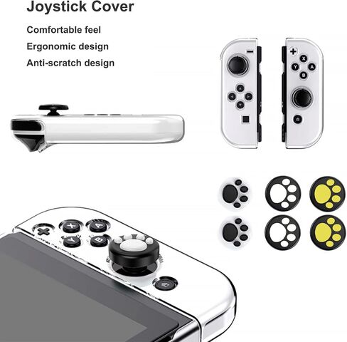 مجموعة ملحقات لجهاز Nintendo Switch OLED، مجموعة ملحقات مع حقيبة حمل، واقي شاشة، كابل شاحن USB، مقابض إبهام، حامل ألعاب متوافق مع Swith OLED(28 en 1) in Saudi Arabia