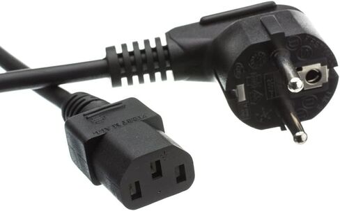 CNE40513 6 Feet, European Computer/Monitor Power Cord, Europlug or CE 7/7 to C13, VDE Approved in Saudi Arabia