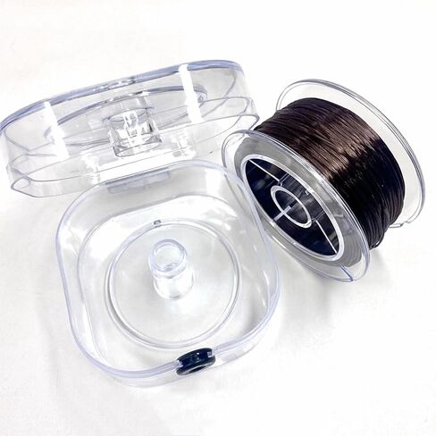 2 لفات من سلاسل الأساور المسطحة القابلة للتمدد 0.8 مم مع حقيبة تنظيم، سلك مرن للأساور، سلك خيط مطاطي كريستالي أبيض وأسود بطول 197 ياردة in Kuwait