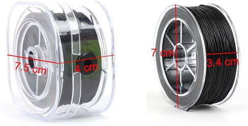 2 لفات من سلاسل الأساور المسطحة القابلة للتمدد 0.8 مم مع حقيبة تنظيم، سلك مرن للأساور، سلك خيط مطاطي كريستالي أبيض وأسود بطول 197 ياردة in Kuwait