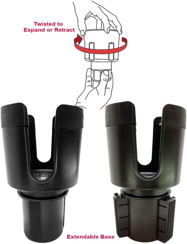 محول موسع لحامل أكواب السيارة من جي إي مع قاعدة قابلة للتعديل، يناسب معظم الزجاجات حتى 3.8 بوصة - قوارير مائية كبيرة 32/40 أونصة، ييتي، in Kuwait