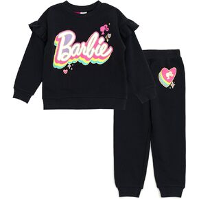 Barbie Drop Shoulder Sweatshirt and Jogger Pants Outfit Set in Kuwait